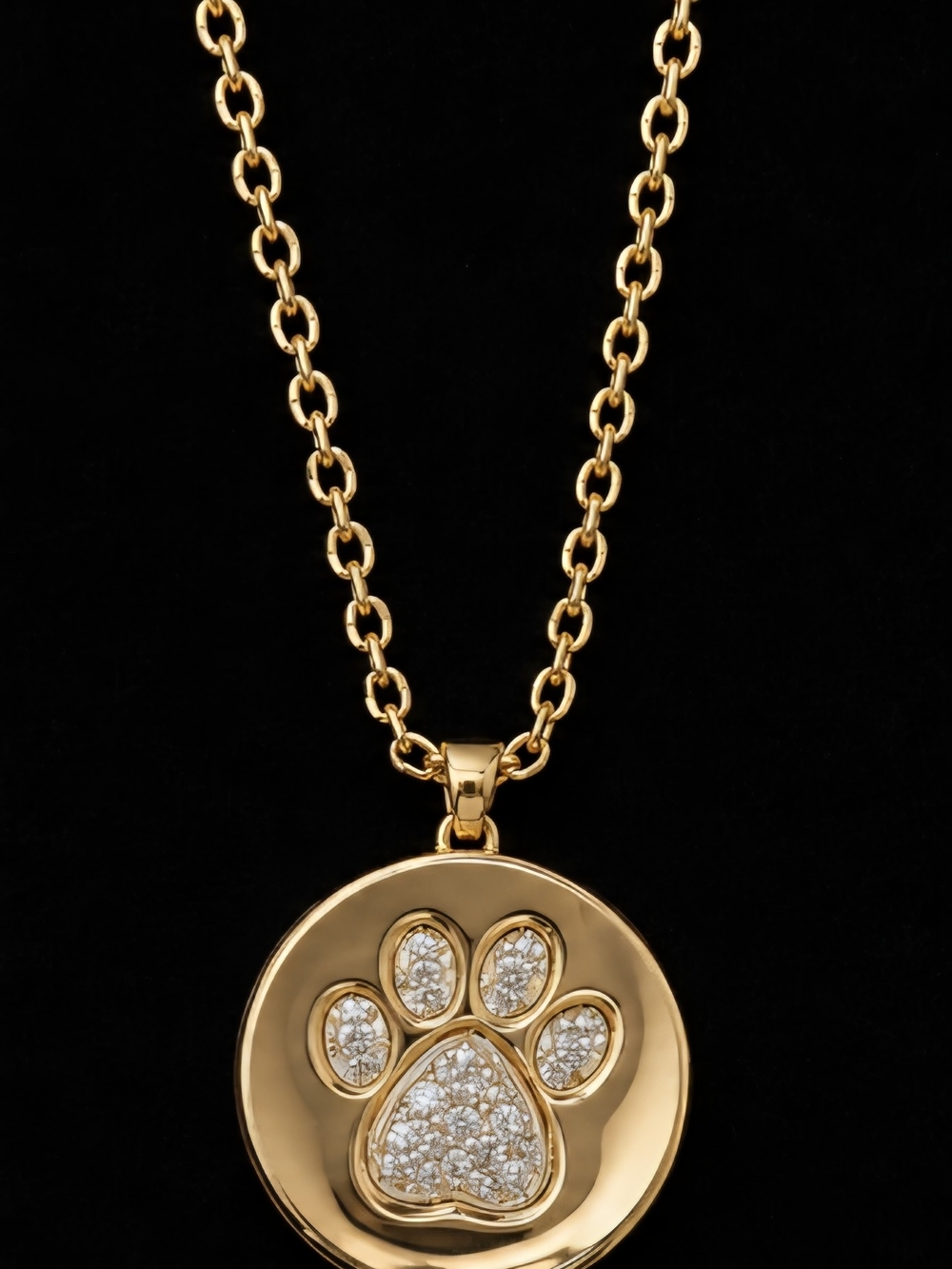 Park Lane Furever Gold Paw Print Pendant Necklace